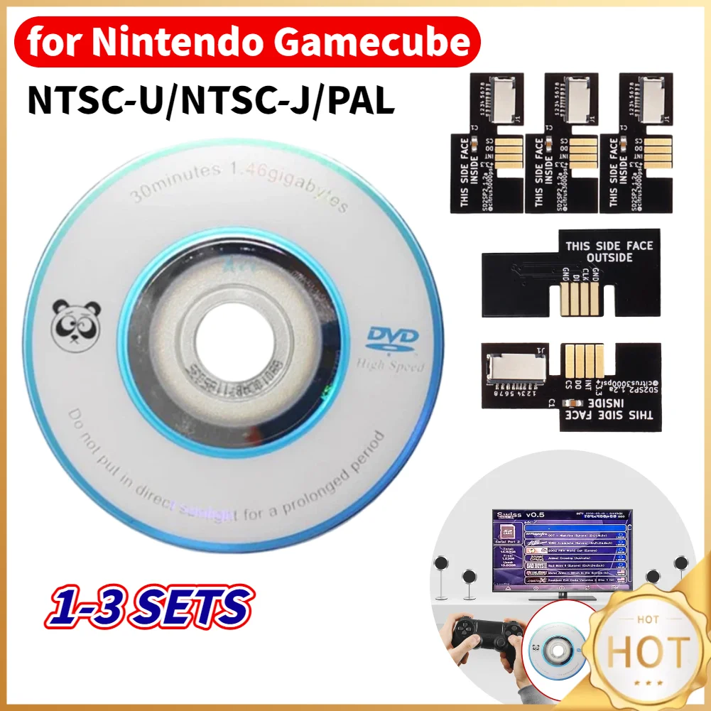 SD2SP2 Adapter TF Card Reader Replacement + Swiss Boot Disc Mini DVD for Nintend Gamecube NTSC-U/NTSC-J/PAL Game Accessories
