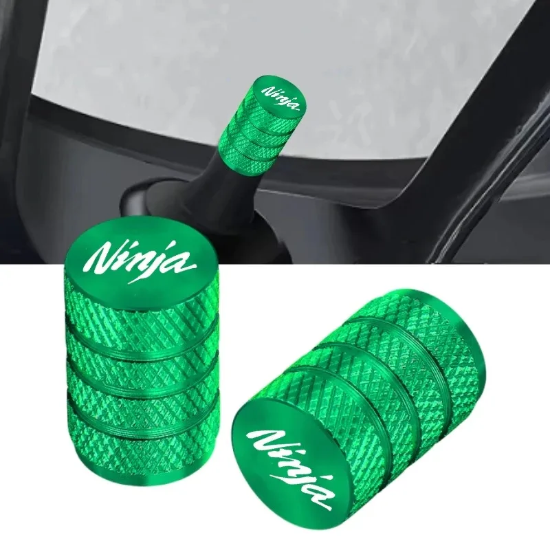 6 اللون لكاواساكي نينجا 250 300 400 650 1000SX H2 دراجة نارية الإطارات صمام منفذ الهواء الجذعية غطاء غطاء التوصيل CNC الألومنيوم الملحقات #2