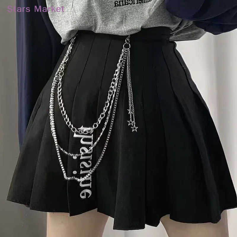 Punk Fashion Star Waist Chain Simple Tassel Pants Chain Personalized Hip Hop Multilayer Waist Chain Clothing Accessories Gifts