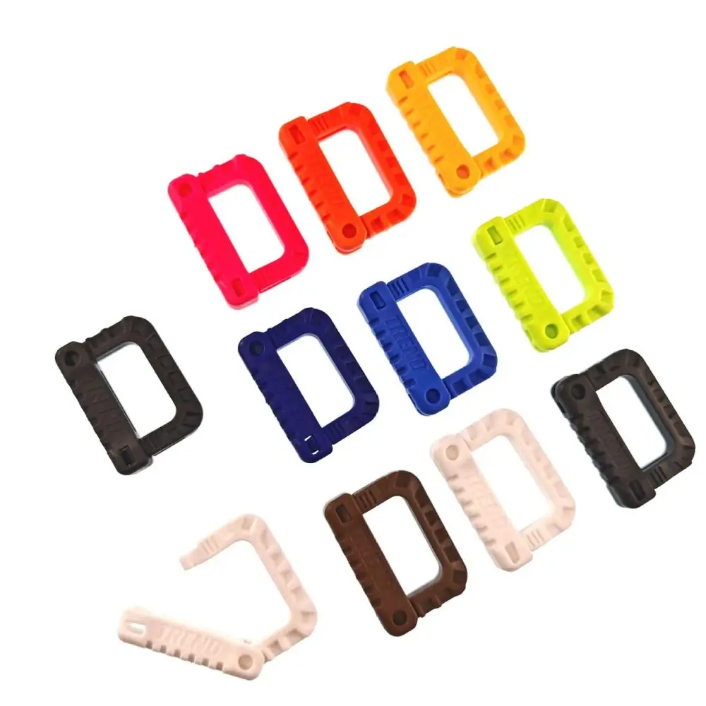 Colored Outdoor Carabiner Clip Plastic 49*35mm EDC Gear Buckle Keychain D-Ring Hard Hook Snap Camping Hiking Outdoor Tools