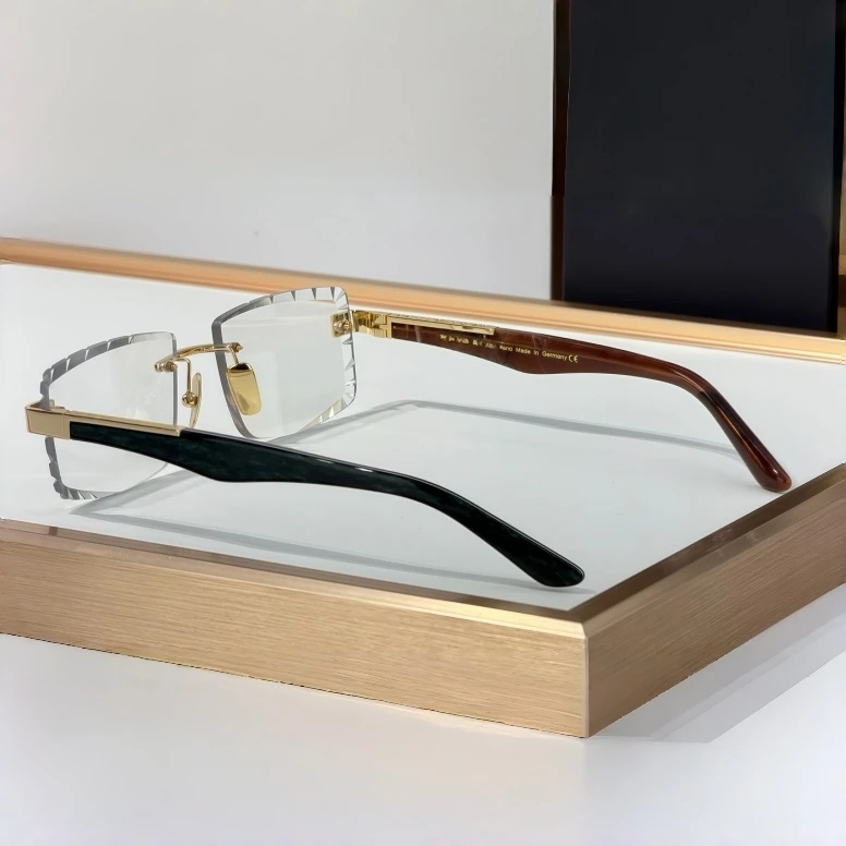 WARD Fashion Sunglasses Man ,Iconic Green Stripe Diamond Cut Design,UV Blocking Gradient Lens,Effortlessly Elevate Your Outfit