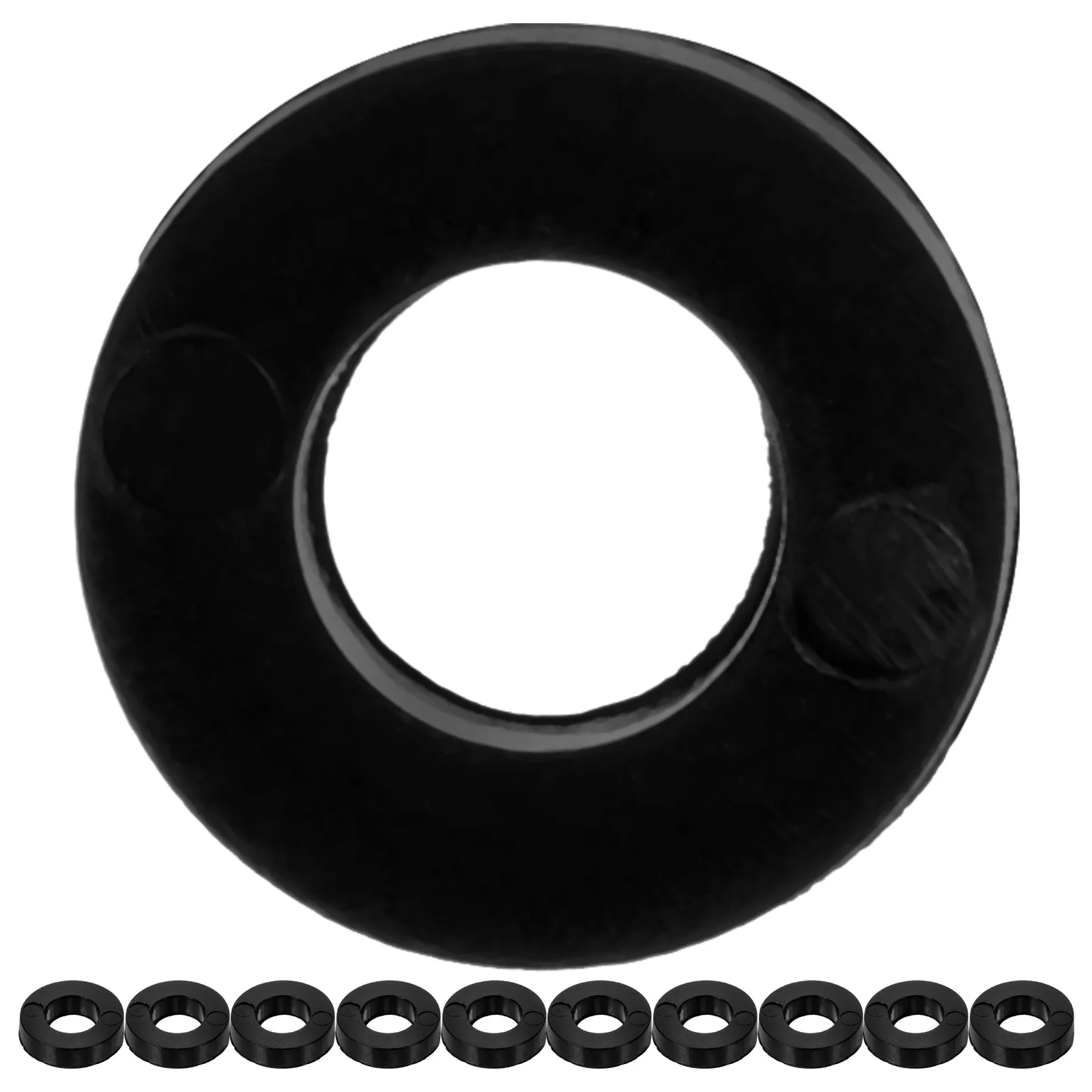 

100 Pcs Sax Mute Alto Drum Kit Accessories Washer Replacement Nonslip Pads Black Plastic