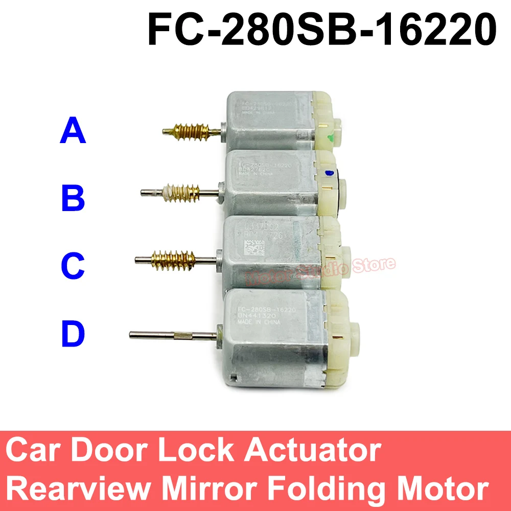 DC 12V FC-280SB-16220 Motor Worm Gear Car Lock Actuator Rearview Folding Mirror Motor for VOLKSWAGEN TOYOTA BWM Auto