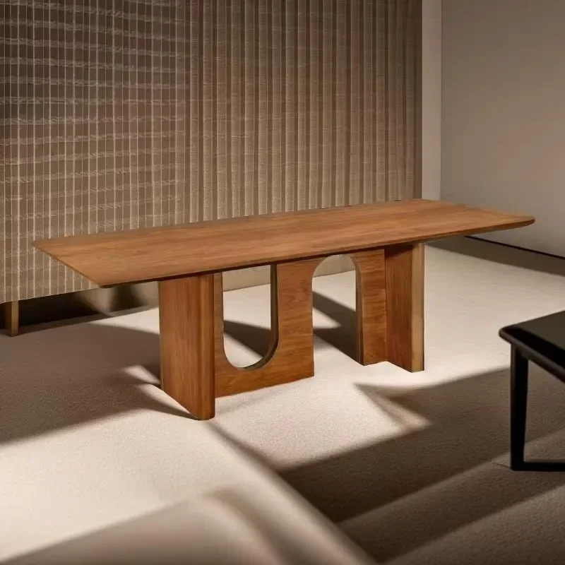 Wooden Dining Table Mid Century Modern Dinning High Restaurants Tables Wood Traditional Luxury Set Center Coffee Furniture Home