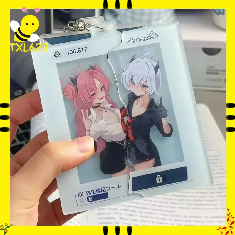 

In Stock Blue Archive Pull Out Keychain Wuthering Waves Anime Bag Pendant Creative Collection Gift For Fans