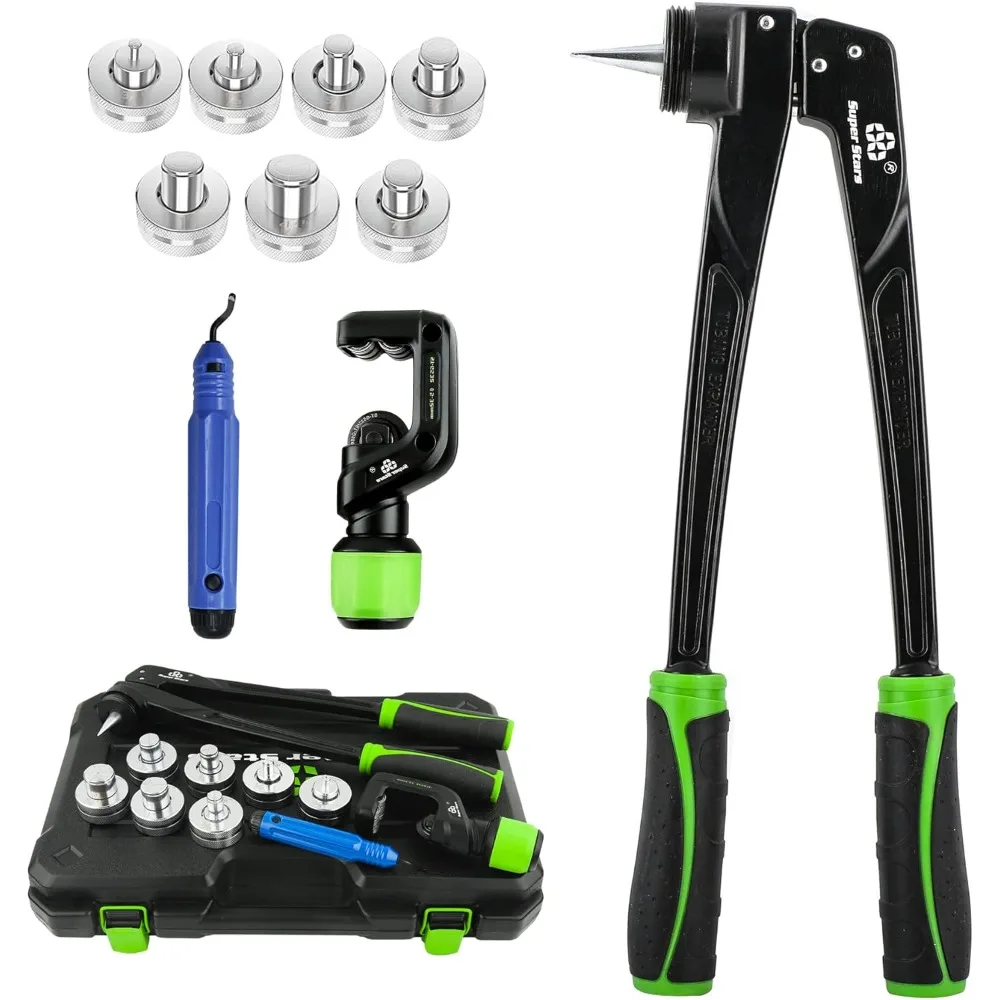 

Расширитель для медных труб, расширитель труб, ручной насос, инструмент для обжима HVAC, с резаком для труб, инструмент для удаления заусенцев