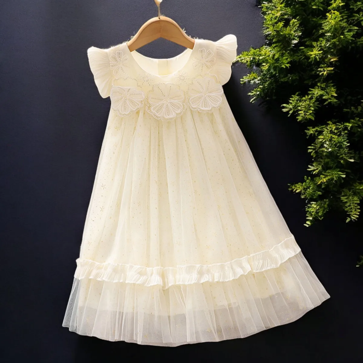 Summer Baby Girls Flower Dresses Kids Party Outfits Wedding Short Sleeve Prom Dresses Kids Princess Costumes 5 6 8 9 11 12 Years