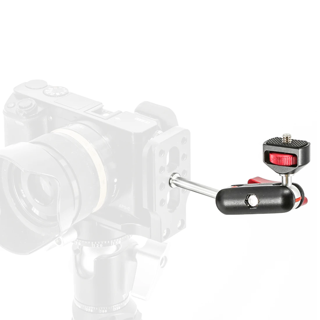 360-Stativ-Adapter für Magic Arm, Dual-Kugelkopf, 1/4 Zoll Schraube, Gelenkanschluss für Kamerakäfig, Monitorständer, LED-Lichthalter – Detail 22