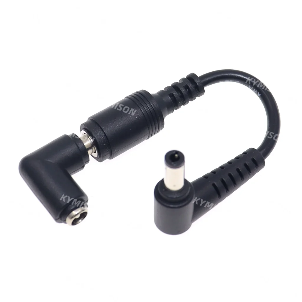 DC jack 6.5*4.4 / 6.0*4.4 Female to 5.5*2.5 mm Male Blue DC Power Charger Adapter 90 / 180 degrees for Laptop Notebook