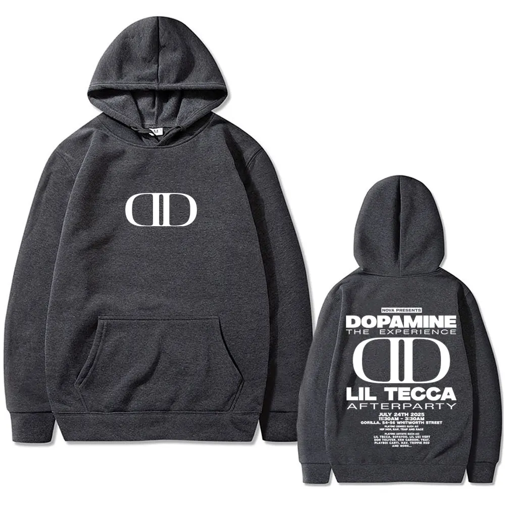 Limited Rapper Lil Tecca Dopamine The Experience Tour Hoodie Men Women Hip Hop Fashion Pop Music Sweatshirts Men's Streetwear