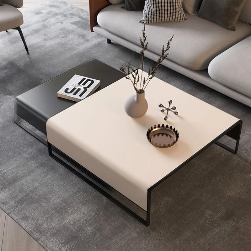 Luxurious modern minimalist ins coffee table combination square Italian minimalist size apartment high sense living room table