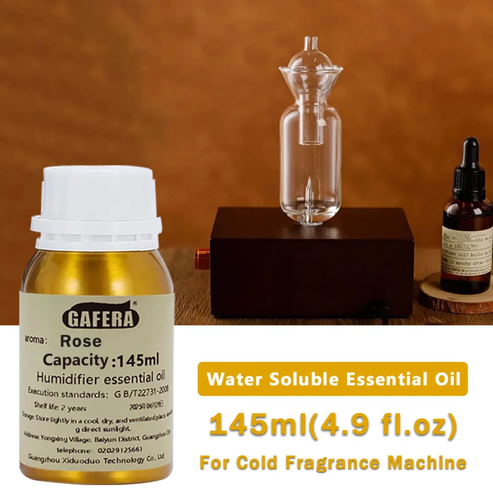 GAFERA 145ml (4.9 fl.oz) Rose/Rose Ebony/Black Opium Essential Oils - For Cold Fragrance Instrument & Humidifier & Aroma Stone