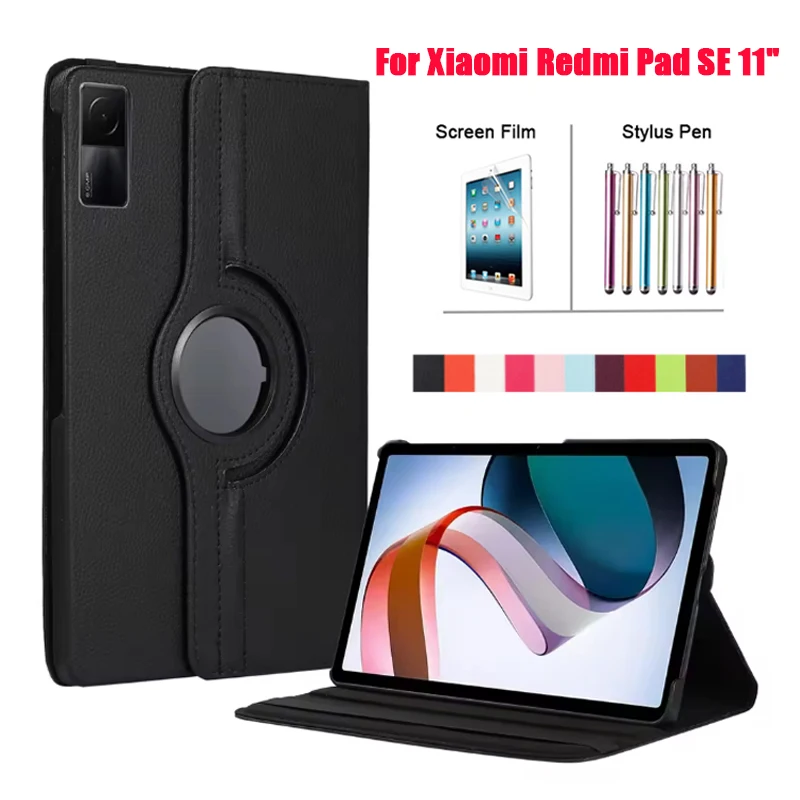 For Xiaomi Redmi Pad SE 11 inch Case 360 Rotating Stand Tablet Cover for Redmi Pad SE 11