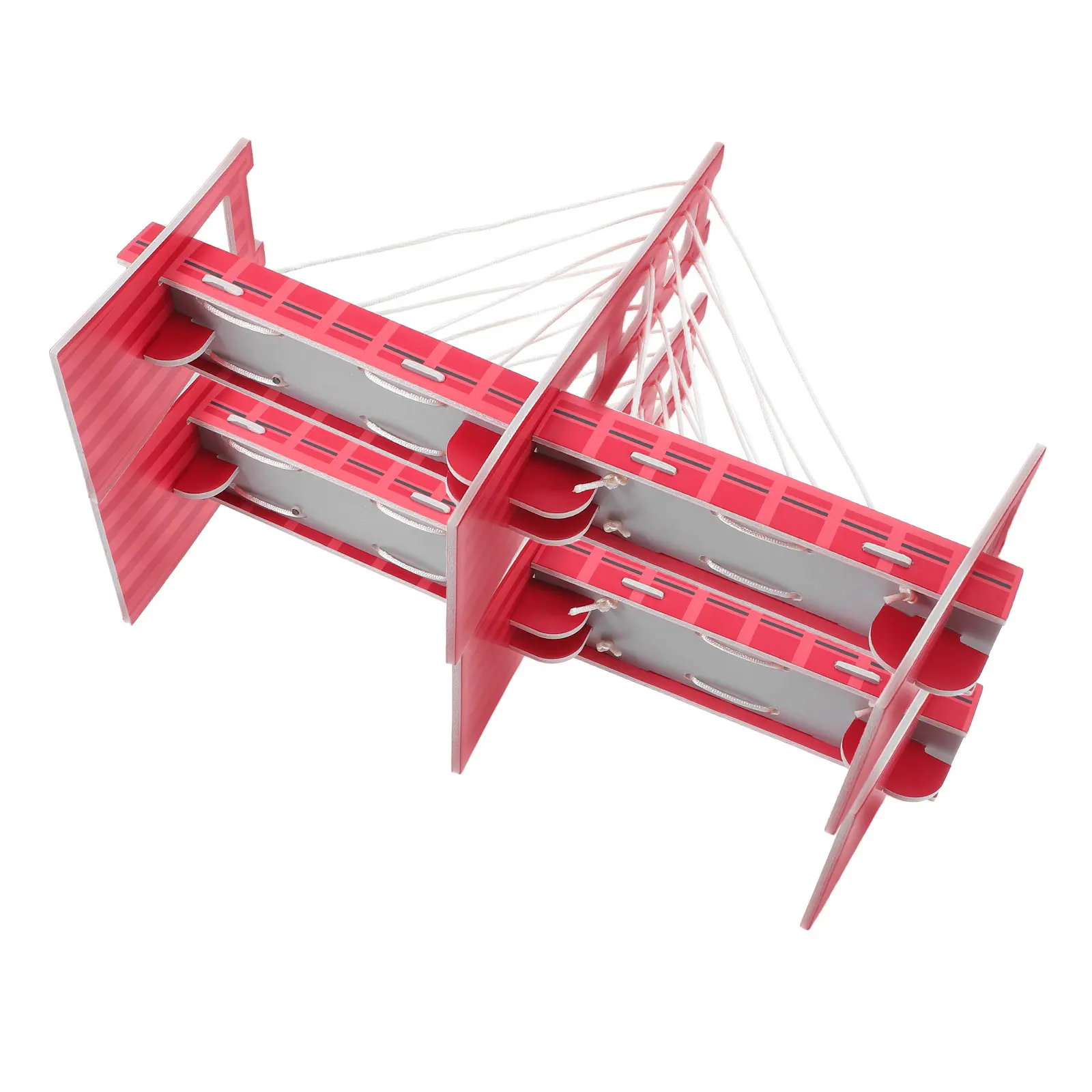 2Pcs Cable Stayed Bridge Handmade DIY Assembly Educational Science Experiment Kids Creativity Bridge Model
