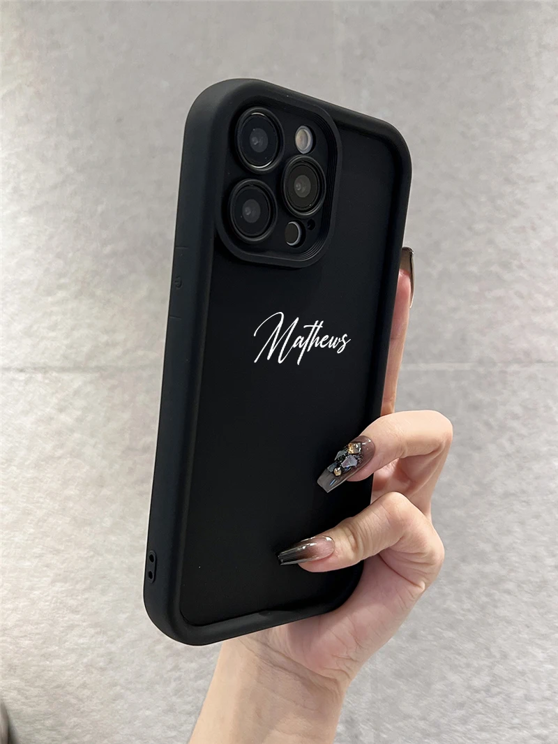 Personalisierte, individuell gestaltbare Handyhülle mit Namen für iPhone 18, 16, 15, 14, 13, 12 Pro Max, luxuriöse Candy-Silikonhülle, stoßfest, DIY-Vollschutz, 11 Pro Max – Detail 5