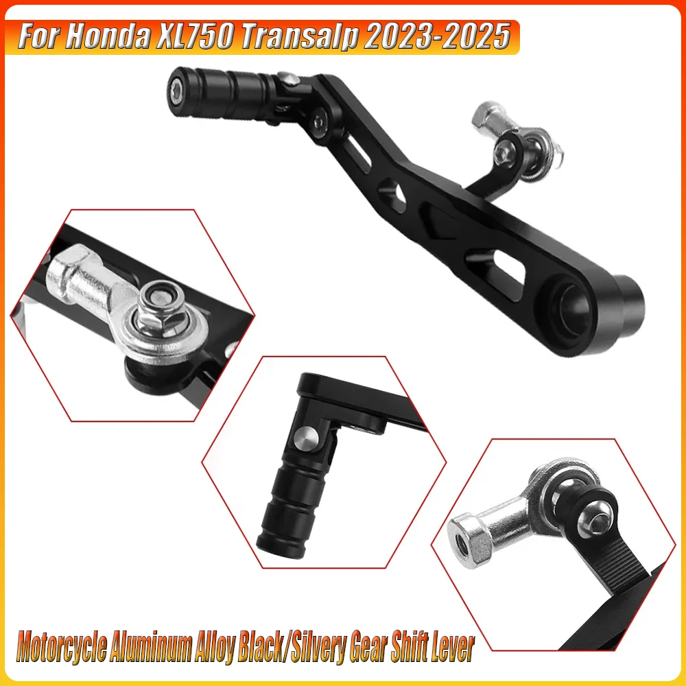 

For Honda XL750 Transalp 2023-2025 Motorcycle Aluminum Alloy Black/Silvery Gear Shift Lever Motorcycle Parts
