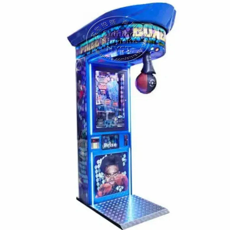 Custom Blue Boxing Game Center Coin Operated Indoor Adults Sport Ultimate Big Punch Amusement Tickets Redemption Arcade Machine