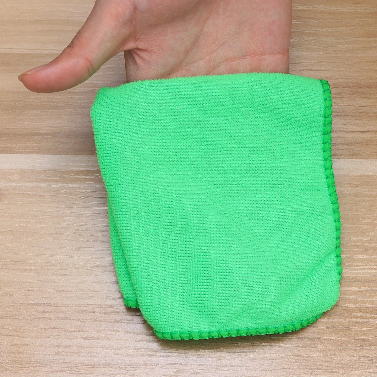 

5pcs Microfiber Premium Ultra Fine For Kitchen Dust Grease Removal Microfiber Towel Dark Cleaning Cloth Green Towel