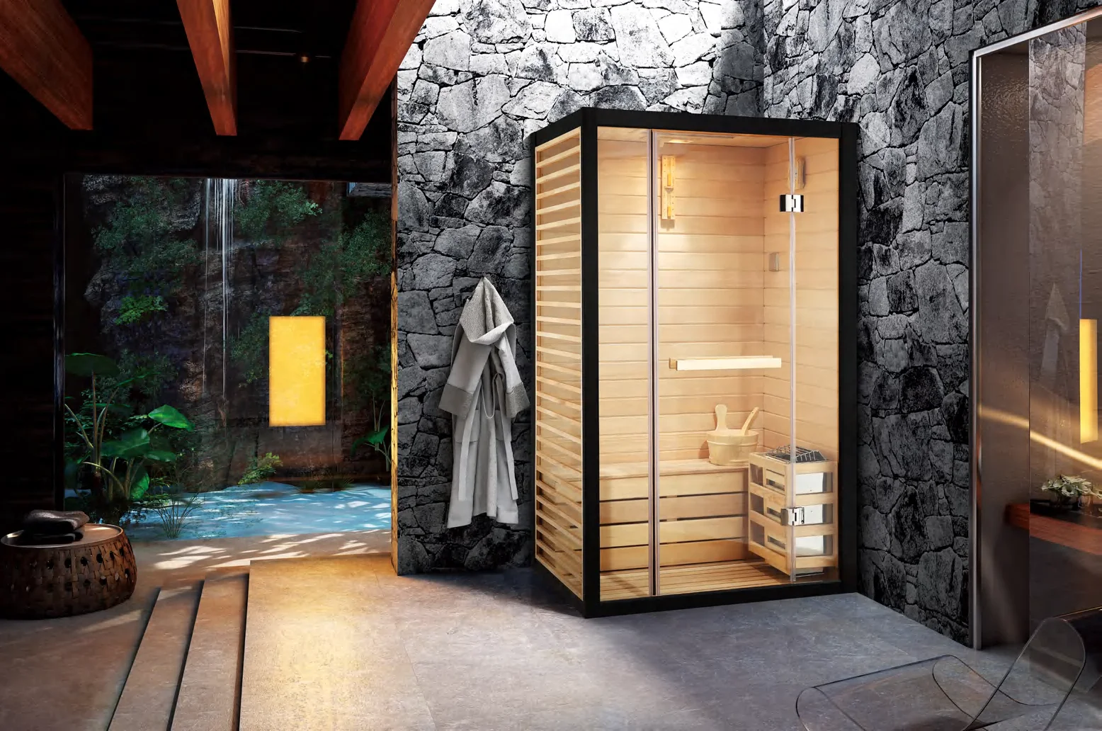 Infrared Sauna Room, Commercial Grade Dry Sauna for Gym Spa, 2-3 Person Capacity, Health Benefits, Detoxification, Relaxation