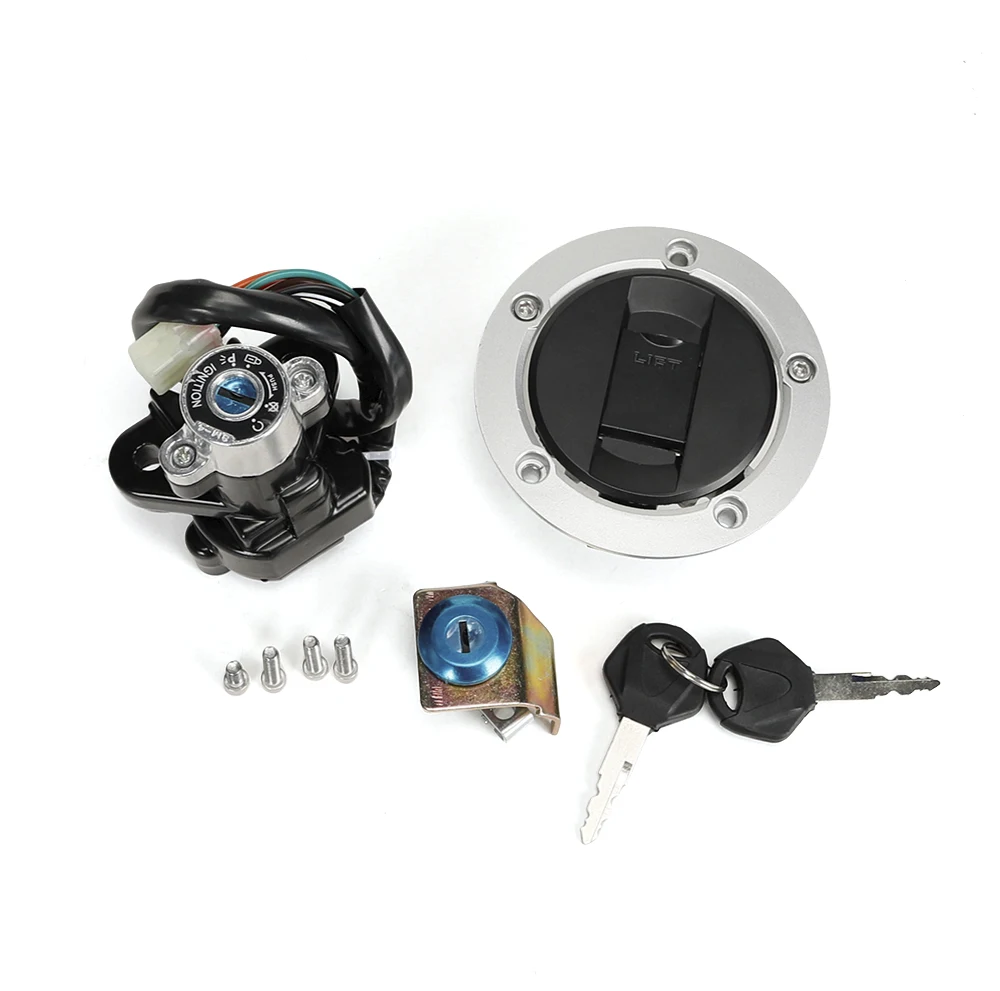 

Motorcycle Ignition Switch Seat Lock Fuel Gas Cap Tank Cover 2 Keys GSXR600 GSXR750 GSXR1000 K5 K6 K7 GSF650 Bandit 650