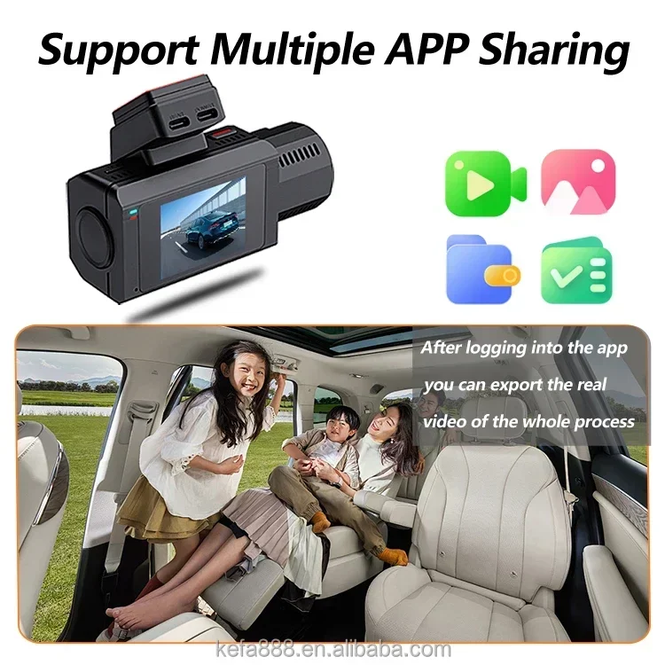 

New Car Dvr Dash Cam Doble Camara 4k+2k Wifi Dual Lens Front And Rear 4k+2k Dash Camera Car Black Box Dashcam Sensor Wi