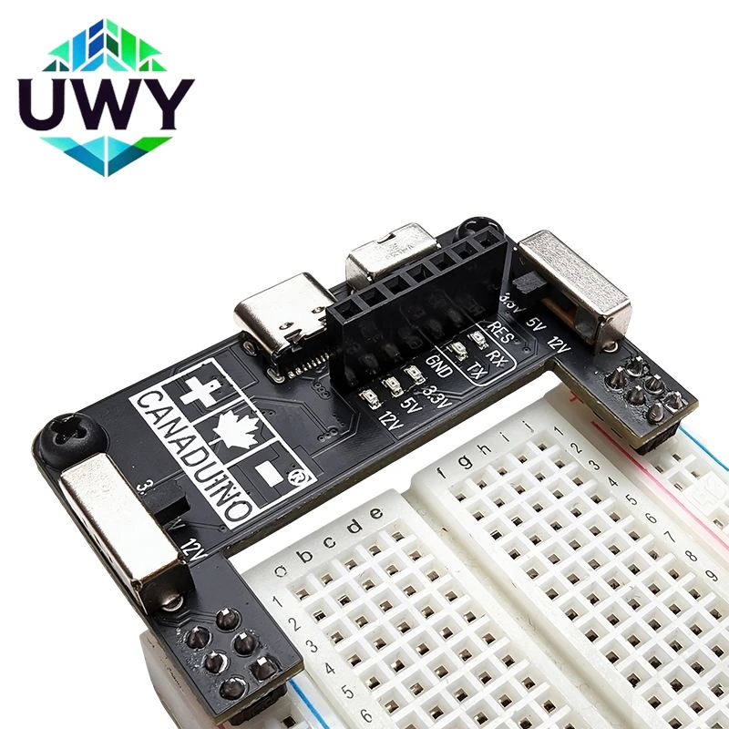 Breadboard Power Supply Module 3.3V 5V 12V Output With USB TTL UART Type-C Micro USB Dual Interface For Arduino