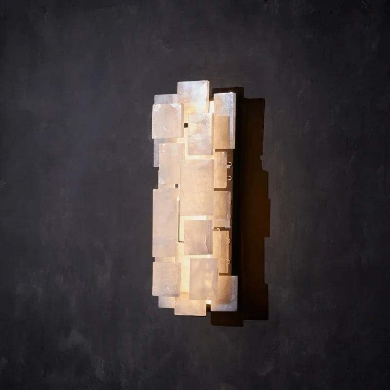 Natural Marble Customized Wall Lamp Suitable for Hotel Lobby Decoration Home Master Bedroom Staircase Lighting Minimalist Design