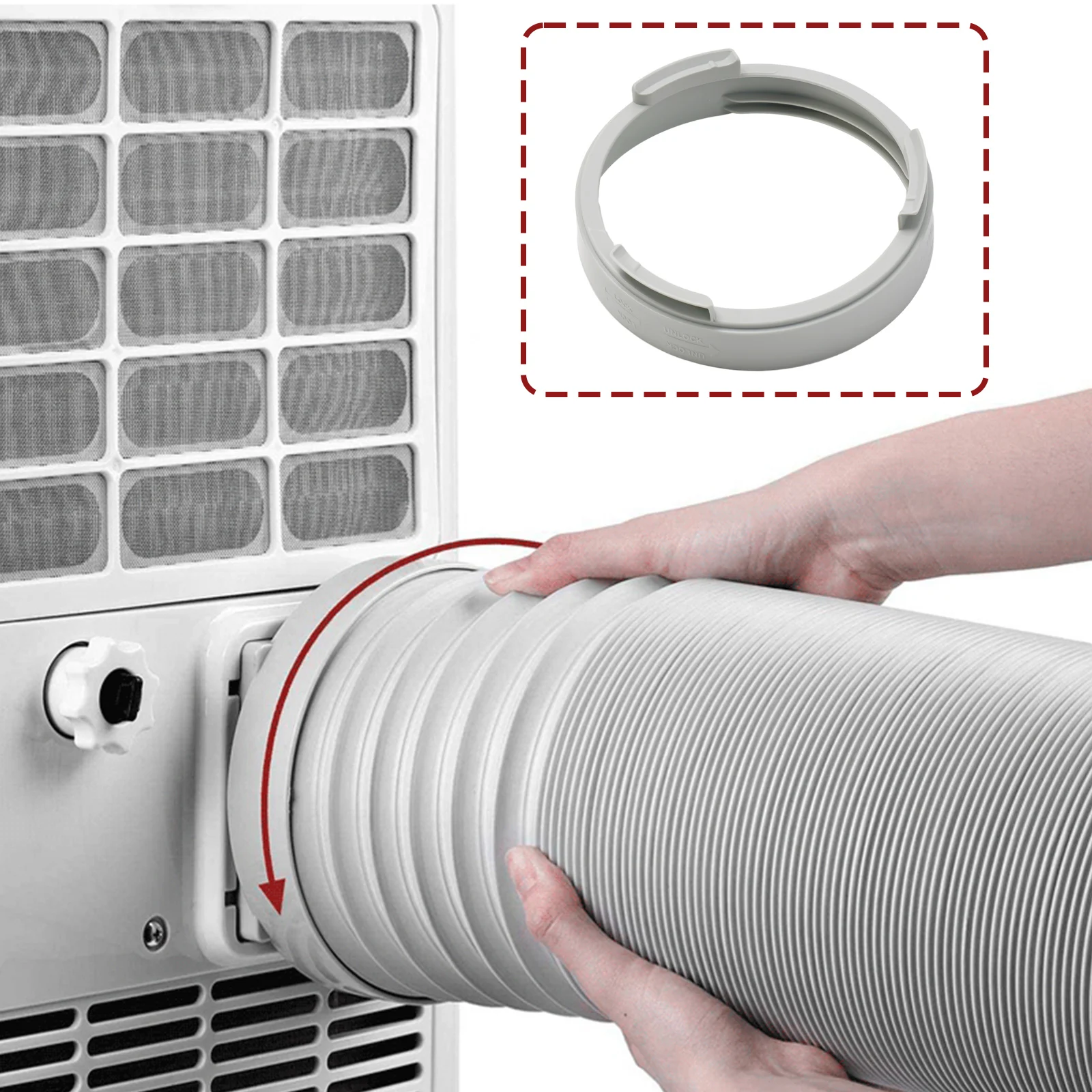 Exhaust Pipe Convenient and Reliable Portable Air Conditioner Exhaust Hose Adapter Suitable for all Portable AC Units