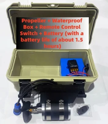 12-24V Slurry Plate Underwater Propeller Brushed Motor Inflatable Boat Rescue Kayak Paddle Board Propulsion Modification Kit