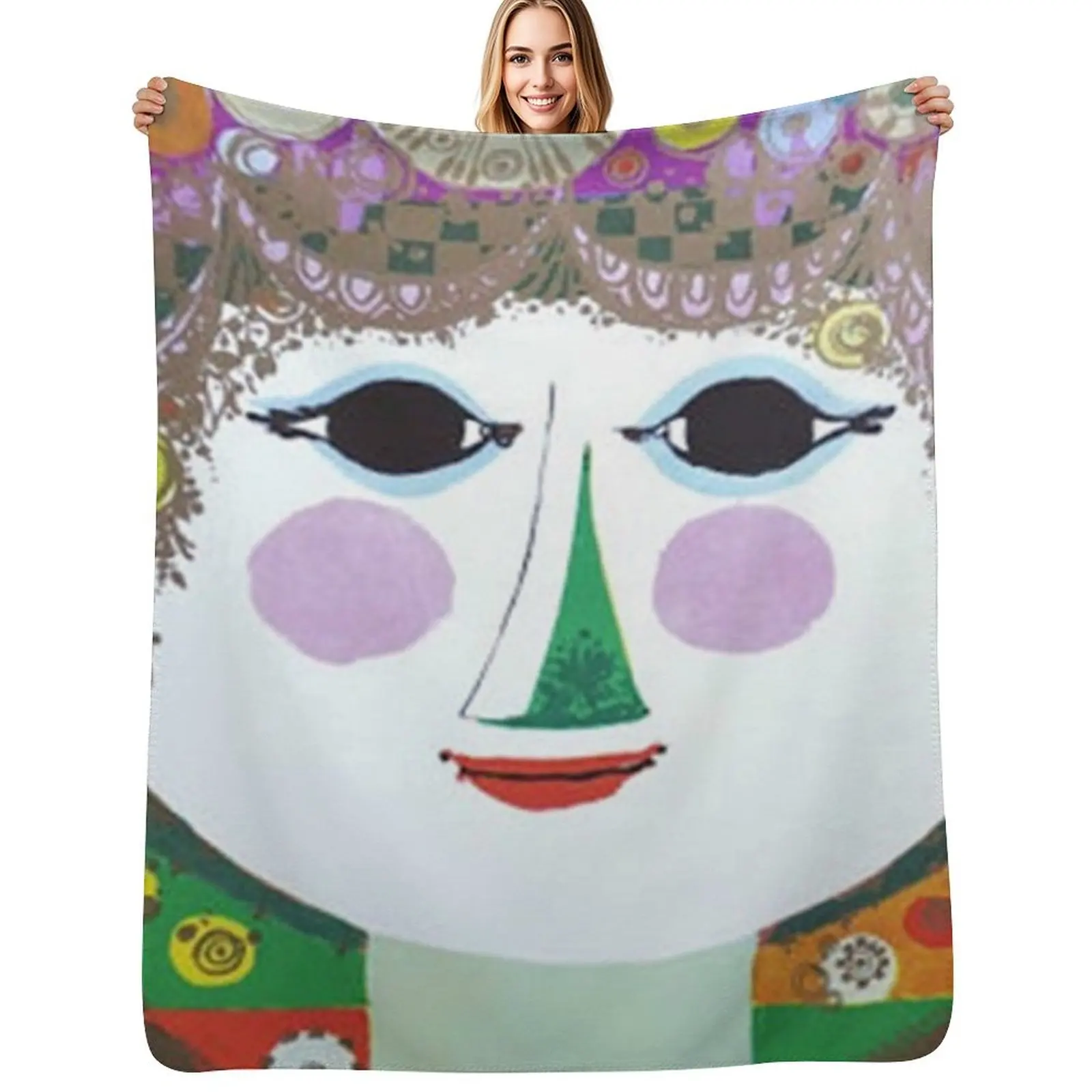 

1973 Bjrn Wiinblad Exhibition Throw Blanket funny gift Decoratives Cute Plaid Soft Blankets