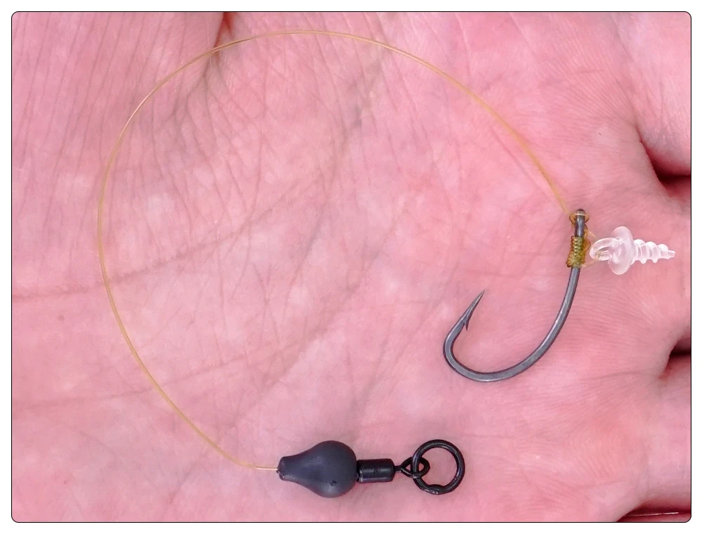 Hirisi Karpfenangelzubehör 0,42g Wolfram-Wirbel Chod-Perlen Haken-Kicker-Rig Endtackle Wechselsinker für Haar-Rigs AG211 – Detail 2