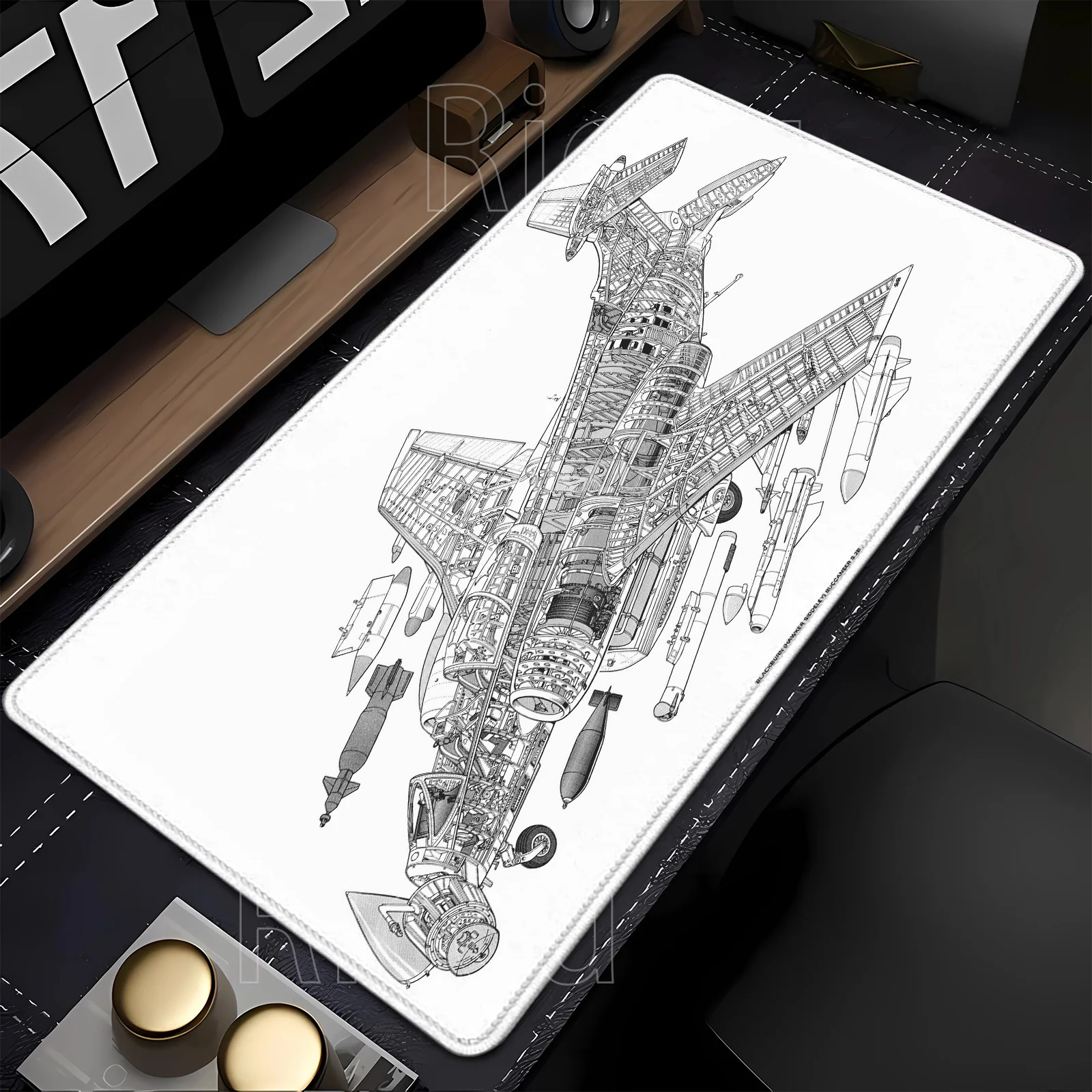 แผ่นรองเมาส์ลายเครื่องบินขาวดำ - Gaming Keyboard Typewriter บทวิจารณ์และราคา