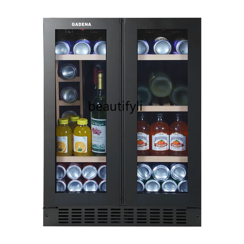 

Embedded ultra-thin constant temperature wine cabinet household double temperature air-cooled frost-free side beverage cabinet