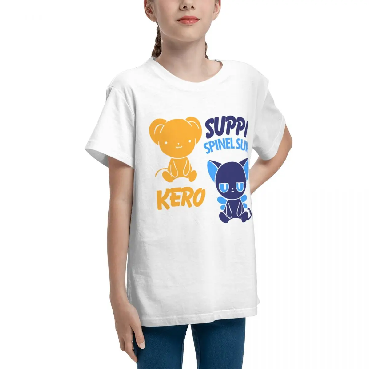 Teenagers Basic Short Sleeve T-Shirt Kero And Suppi Card Captor Sakura Premium Scoop Y Modern Top tee Graphic Vintag Adolescents