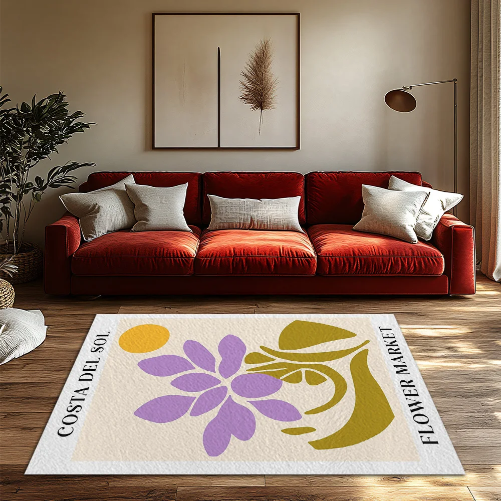 سجادة منطقة الأزهار قابلة للغسل وغير قابلة للانزلاق، سجادة تجريدية حديثة لغرفة المعيشة وغرفة النوم، سجادة أرضية لديكور المنزل، سجادة داخلية وخارجية #6