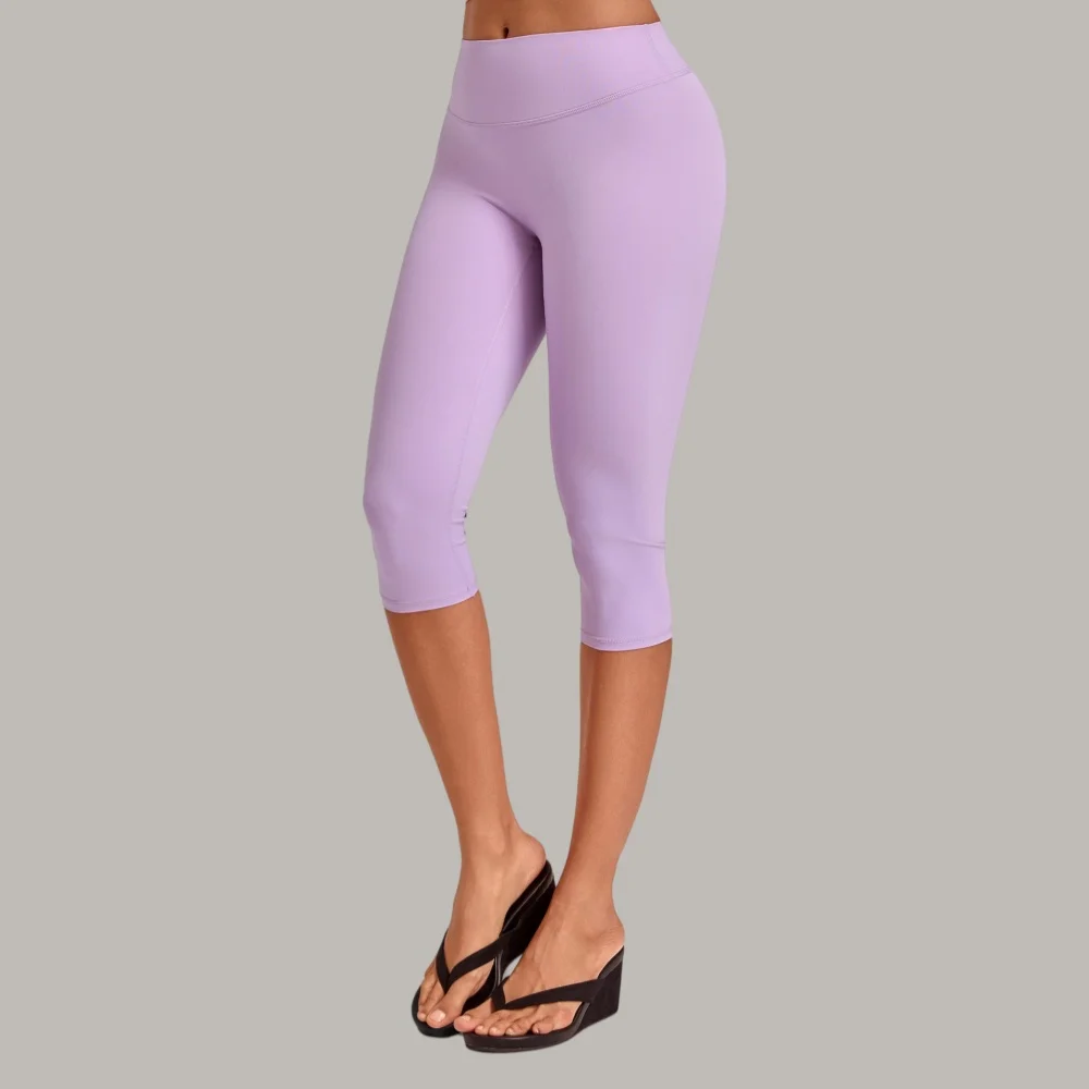 New Yoga Capri Pants Women Fitness Sports Pants Butt Lift Leggings Tights Breathable Quick Dry High Waist Running Workout Pants