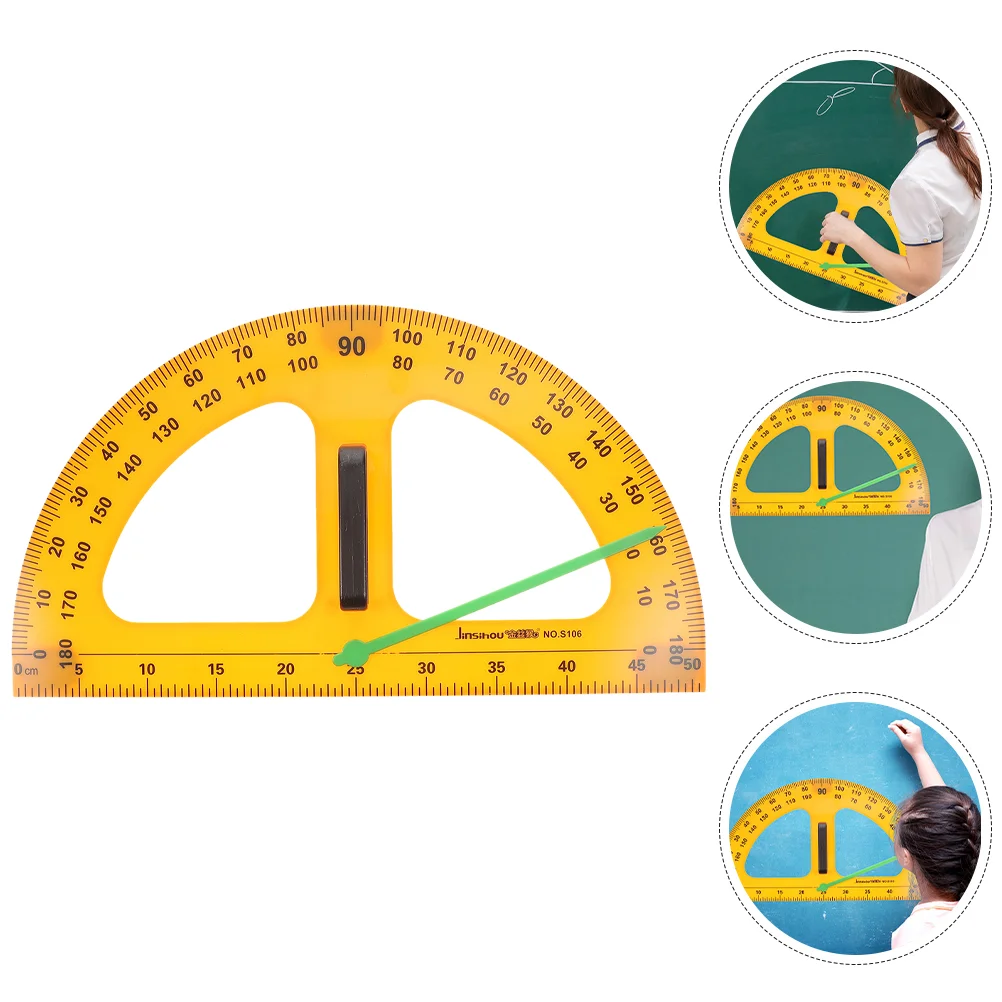 Protracteur mathématique en plastique, enseignement de la géométrie, outil de dessin, fournitures de travail, demi-cercle