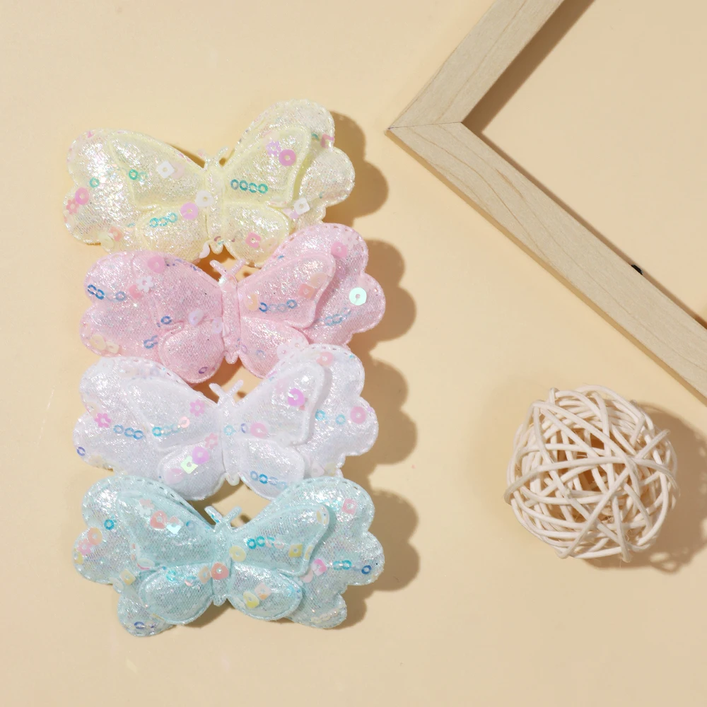 Fashion Hair Clip for Kids Girl Colorful Sequin Butterfly Hair Pins Sweet Hairgripes for Newborn Girls Children's Accessories