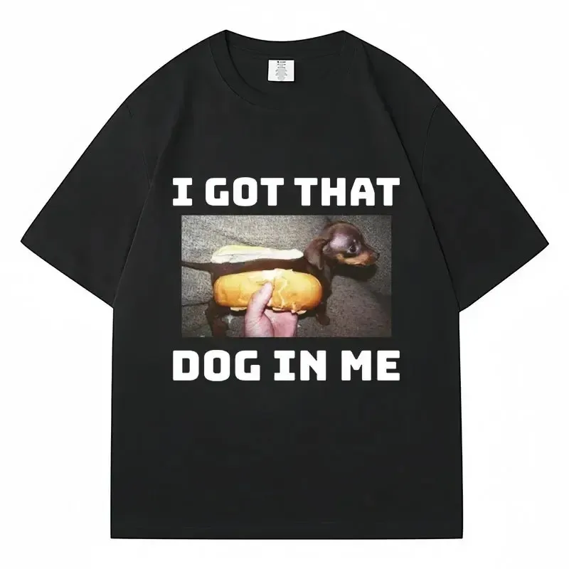 I Got That Dog in Me Costco Graphic T Shirt Funny Kirkland Hot Dog Meme Tee Shirt Men Women's Vintage Style Short Sleeve T-shirt