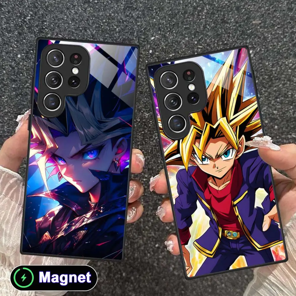 Yugioh Yami Yugi Phone Case for Samsung Galaxy S26 S25 S24 S23 S22 S21 S20 Note20 Plus FE Ultra Glass Magnet Cover
