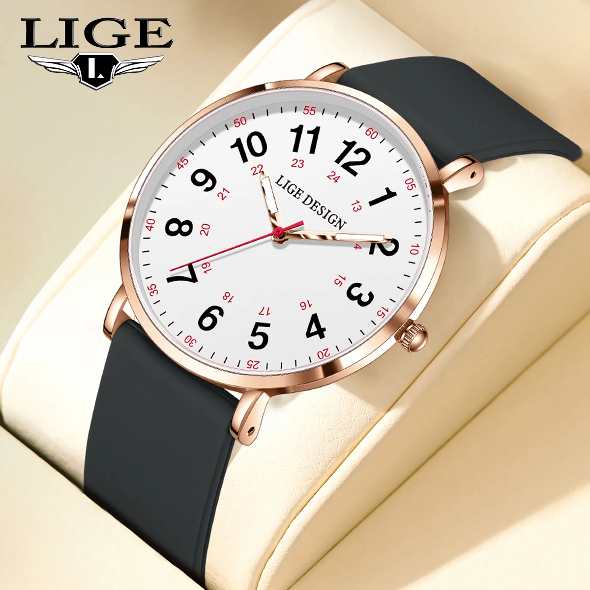 

New LIGE Design Fashion Quartz Man Watch Silicone Strap Outdoor Casual Sports Waterproof Classic Watches for Men Clock Male Gift