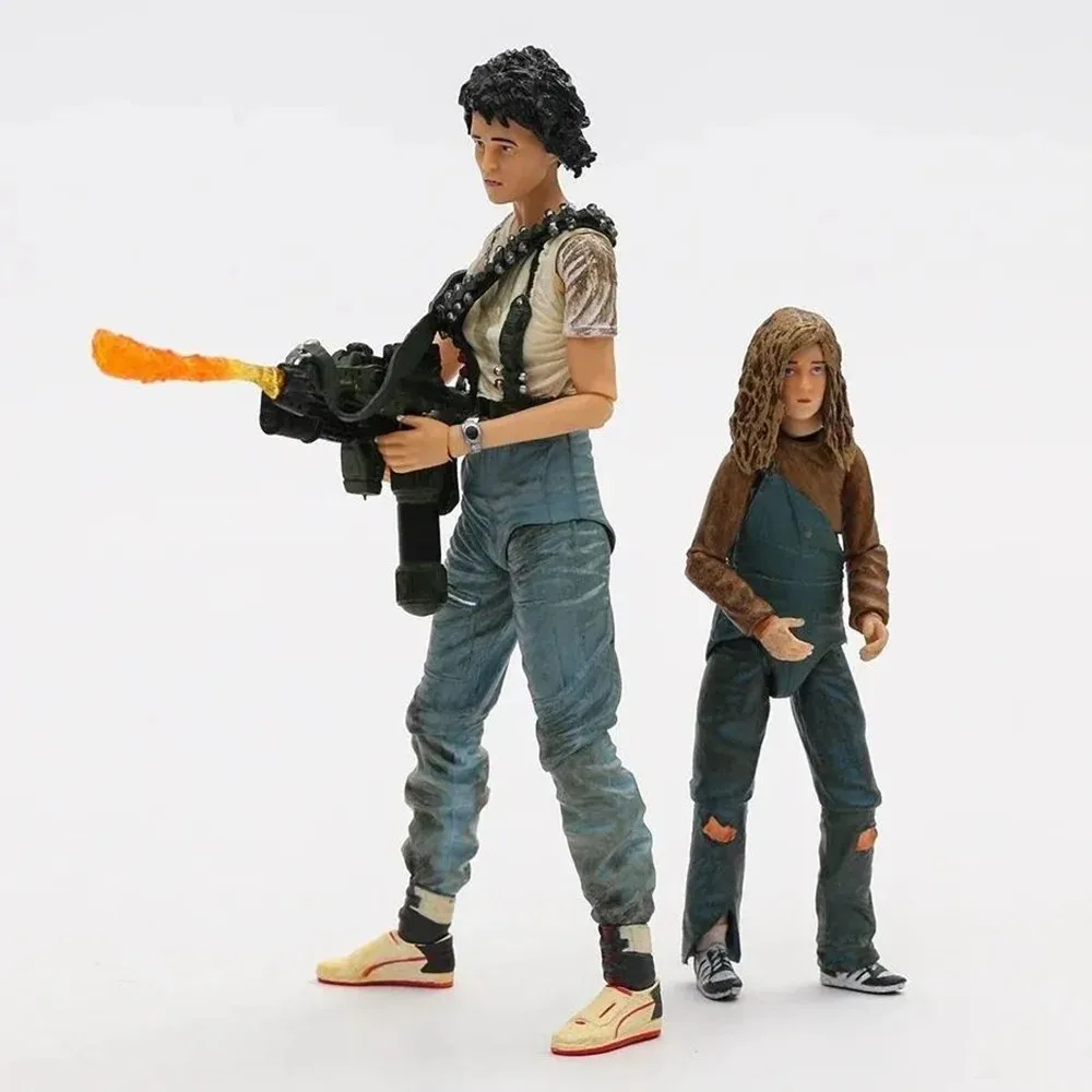 شخصية Neca ALIEN 2 Ripley Newt LT Ellen Giger Xenomorph Facehugger Ripley vs Newt Predator نموذج ألعاب الحركة القابلة للجمع هدايا