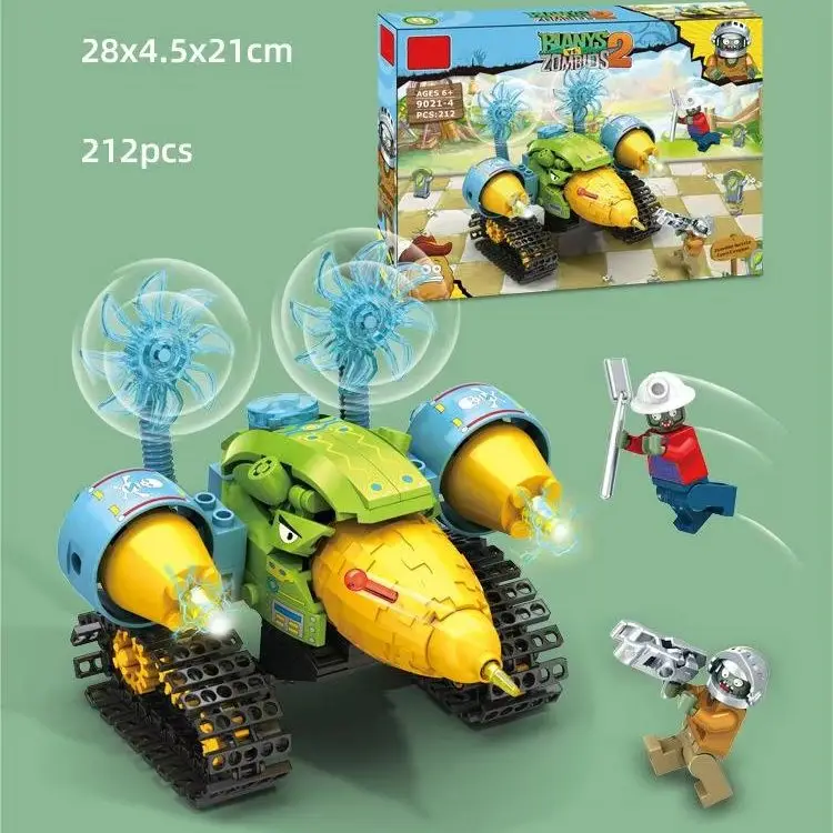 Plants Vs. Zombies Farm Battle Children’s Puzzle Assembled Building Block Toys Cartoon Children’s Gift Boy Toys