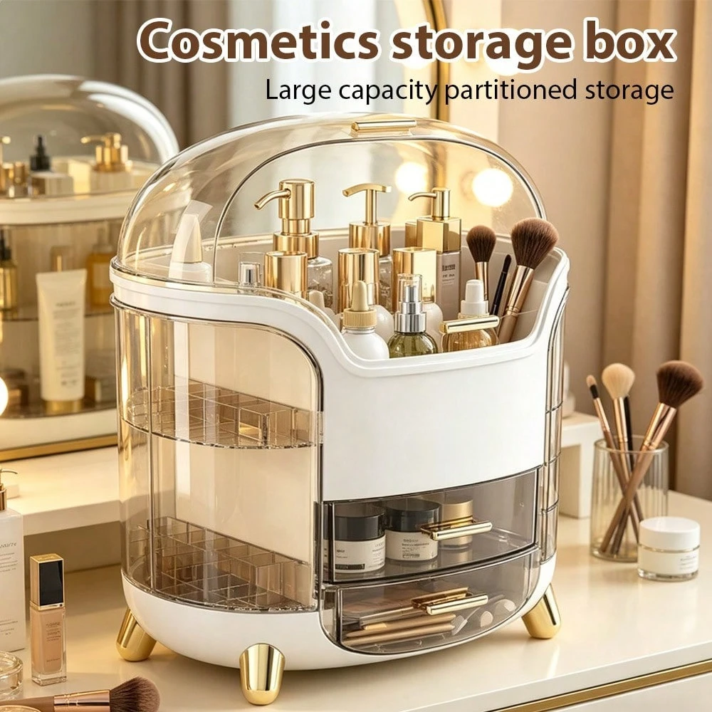 Beauty Makeup Box Set - Makeup Storage Box with Lid &