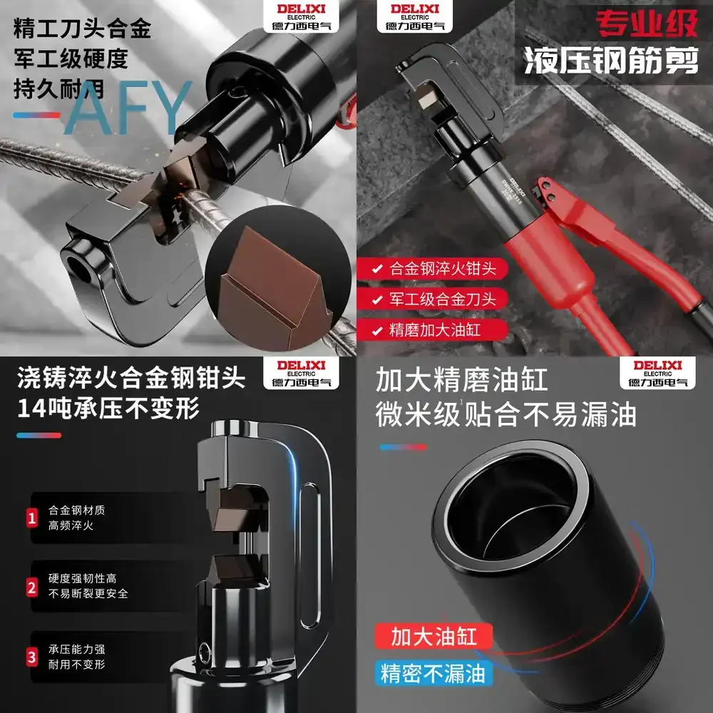 Hydraulic Wire Cutter for Rebar Cutting Pliers for Steel Bar Shearing Lock Cutting Pliers for Concrete Reinforcement Breaking