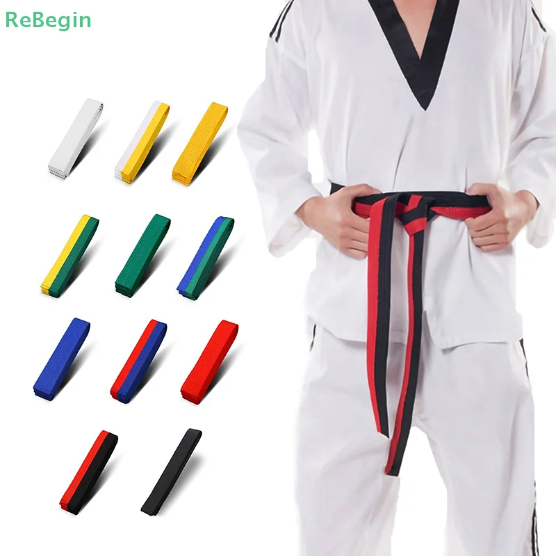 Taekwondo Colored Ranking Belts Cotton Martial Arts Judo Karate TKD Aikido Uniform Belt Kids Adult