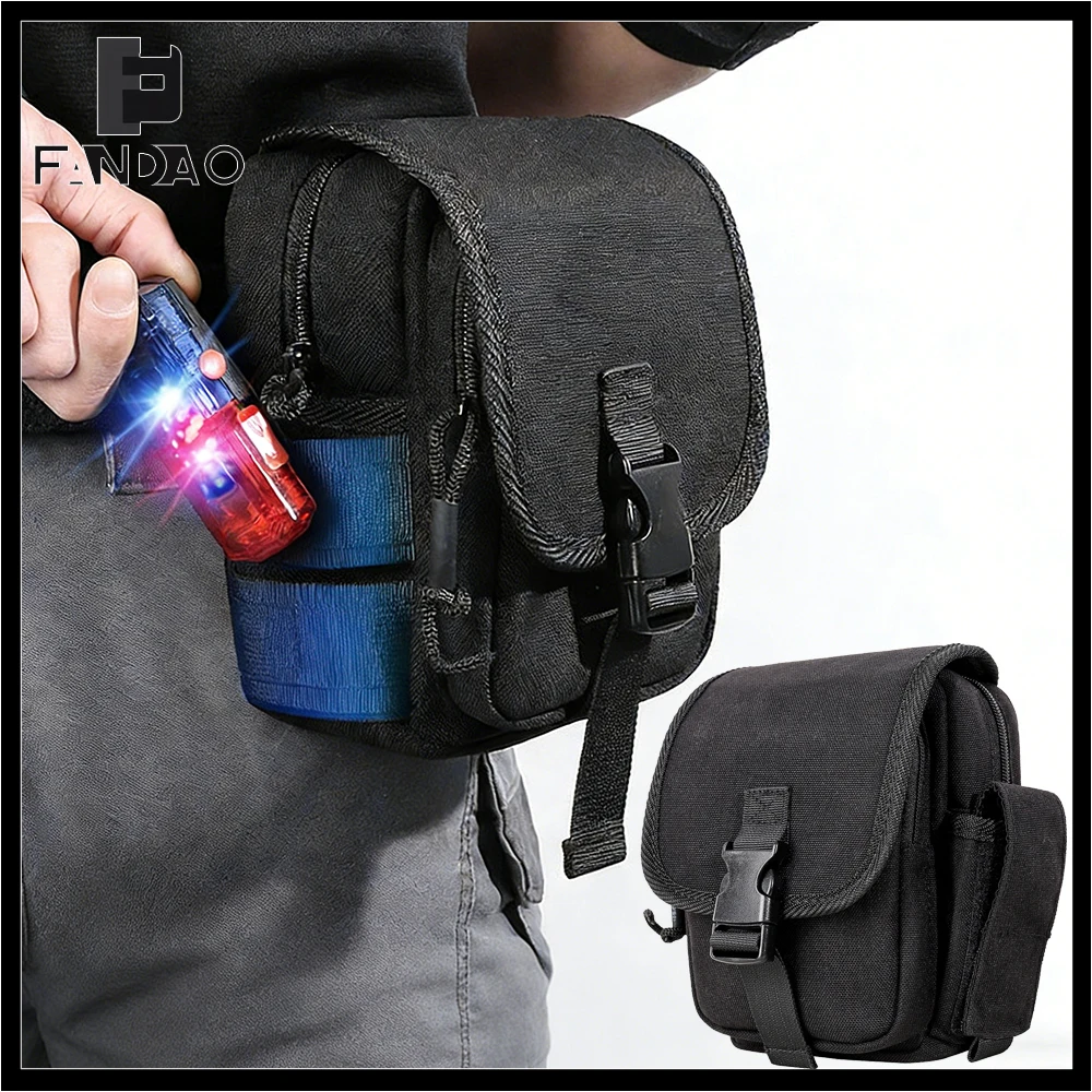 Tactical Waist Pack Molle Large Capacity Multifunctional EDC Tool Bag Multi-Compartment Zipper Waist Pouch for Hiking Cycling
