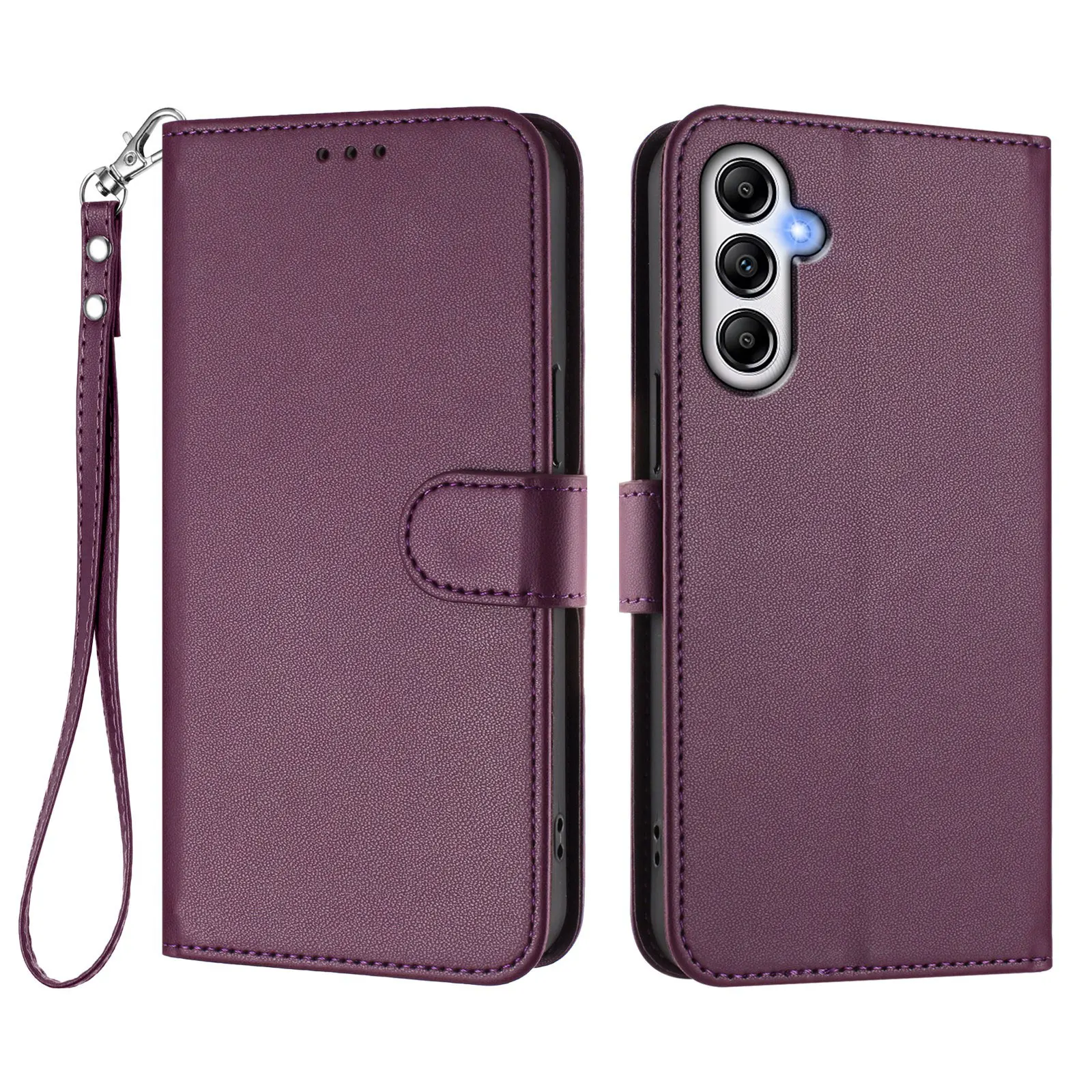 Leather Fashion Phone Case For Samsung Galaxy A54 A34 A24 A14 A04 A04s A04e A73 A53 A33 A23 A13 A03 Flip Wallet Lanyard Cover