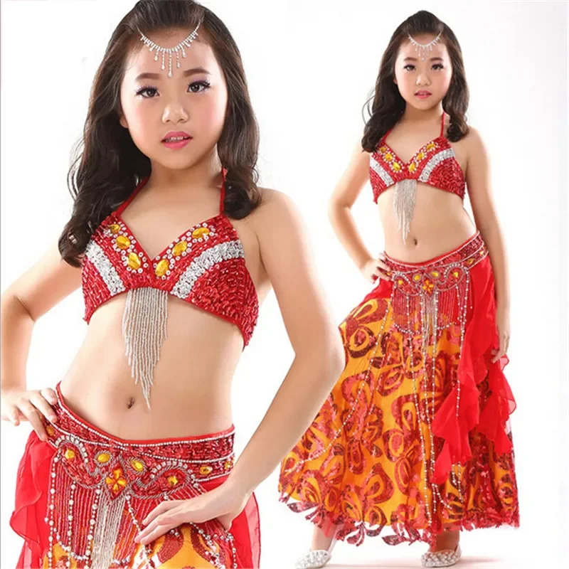 Professional Oriental Dance Costumes Women Indian Costume for Oriental Bellydance Traje Dresses Gold Belly Dance Skirt Long