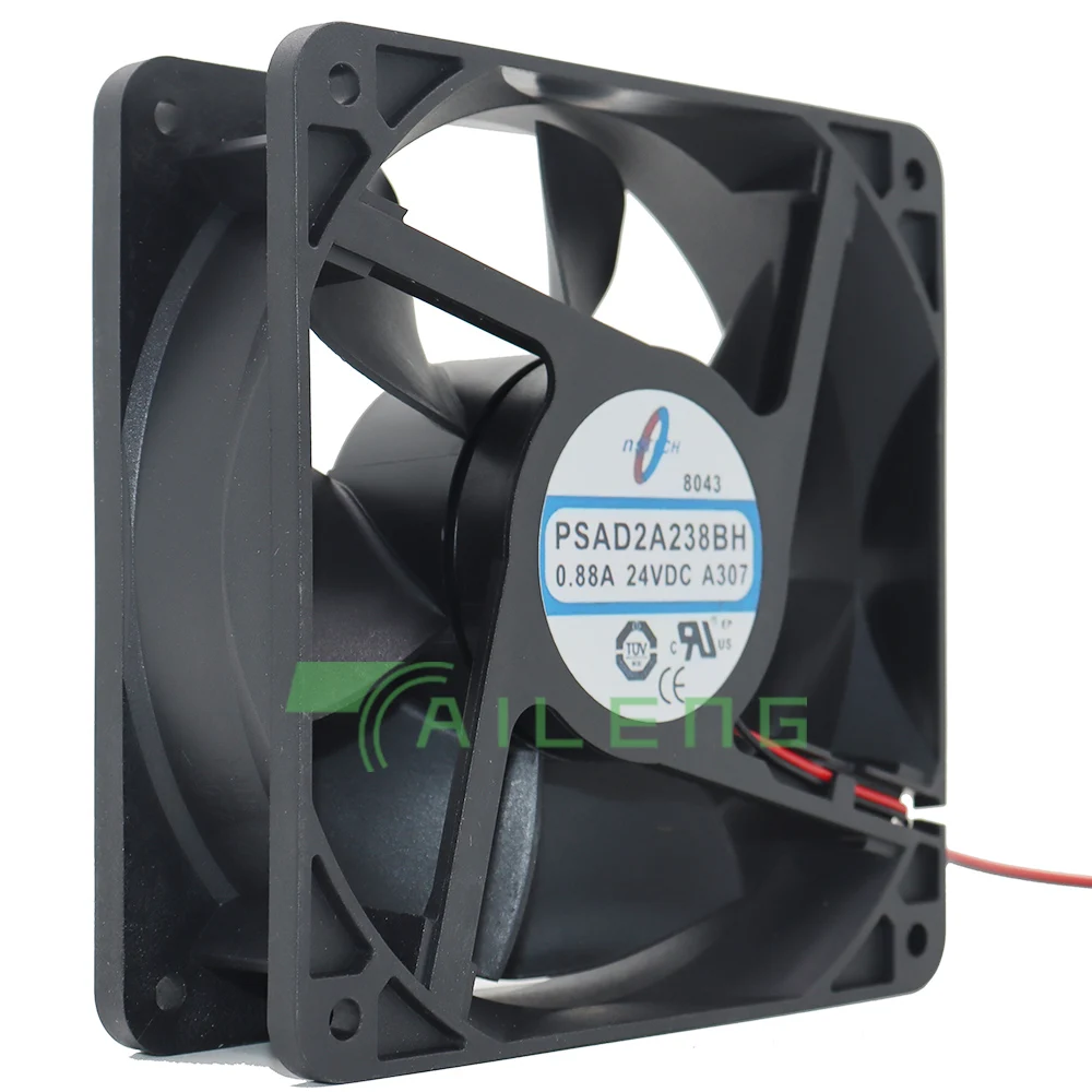 New For  PSAD2A238BH DC24V 0.88A Two Wires 12cm fan 120mm 120*120*38mm cooling Fan